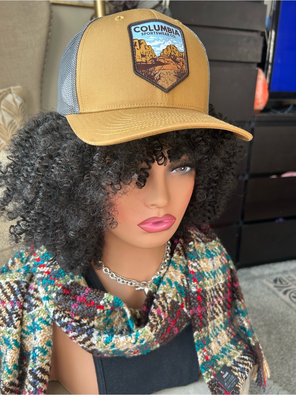 ✨NEW Ranger Columbia Tan and Gray Trucker Hat with Outdoor Patch